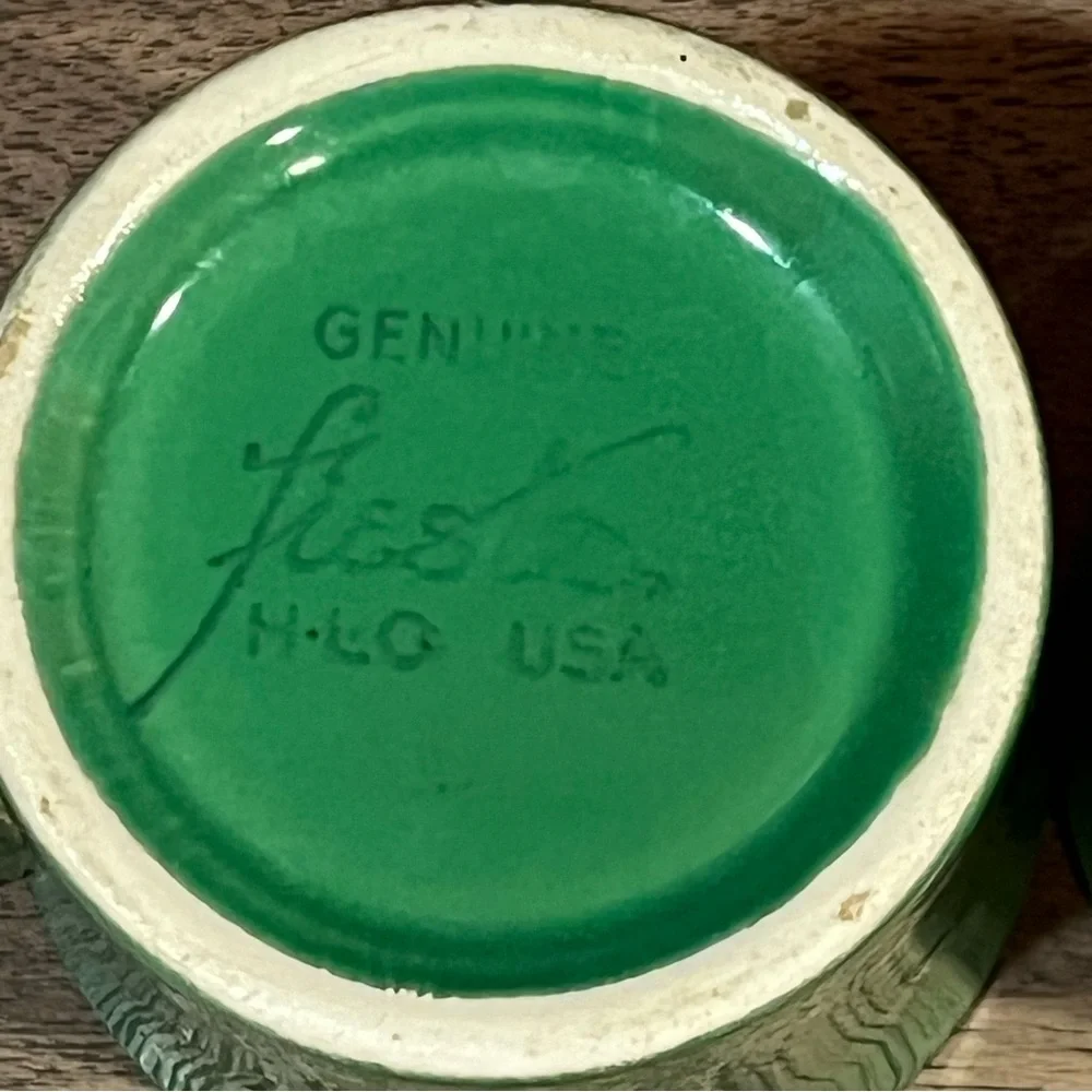 Vintage Fiesta Tom and Jerry Mugs in Original Green